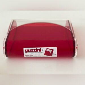 Italian designer Guzzini napkin holder in red.